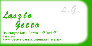 laszlo getto business card